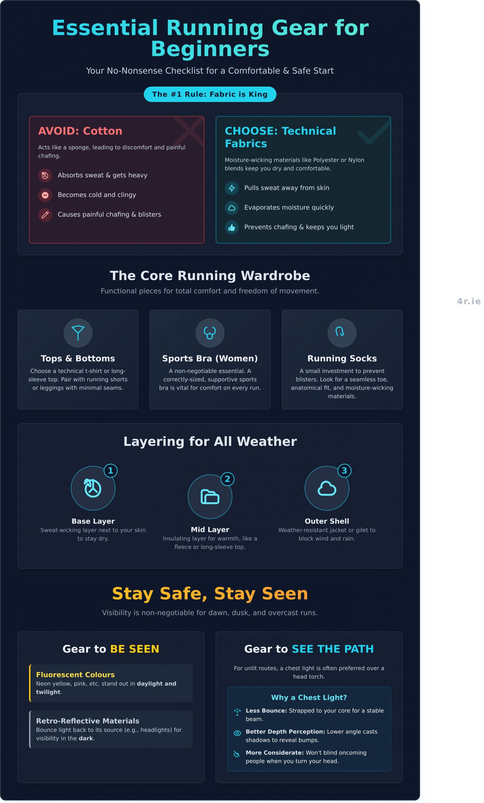 What Gear Do I Need For Running? A Beginner’s Checklist - Infographic