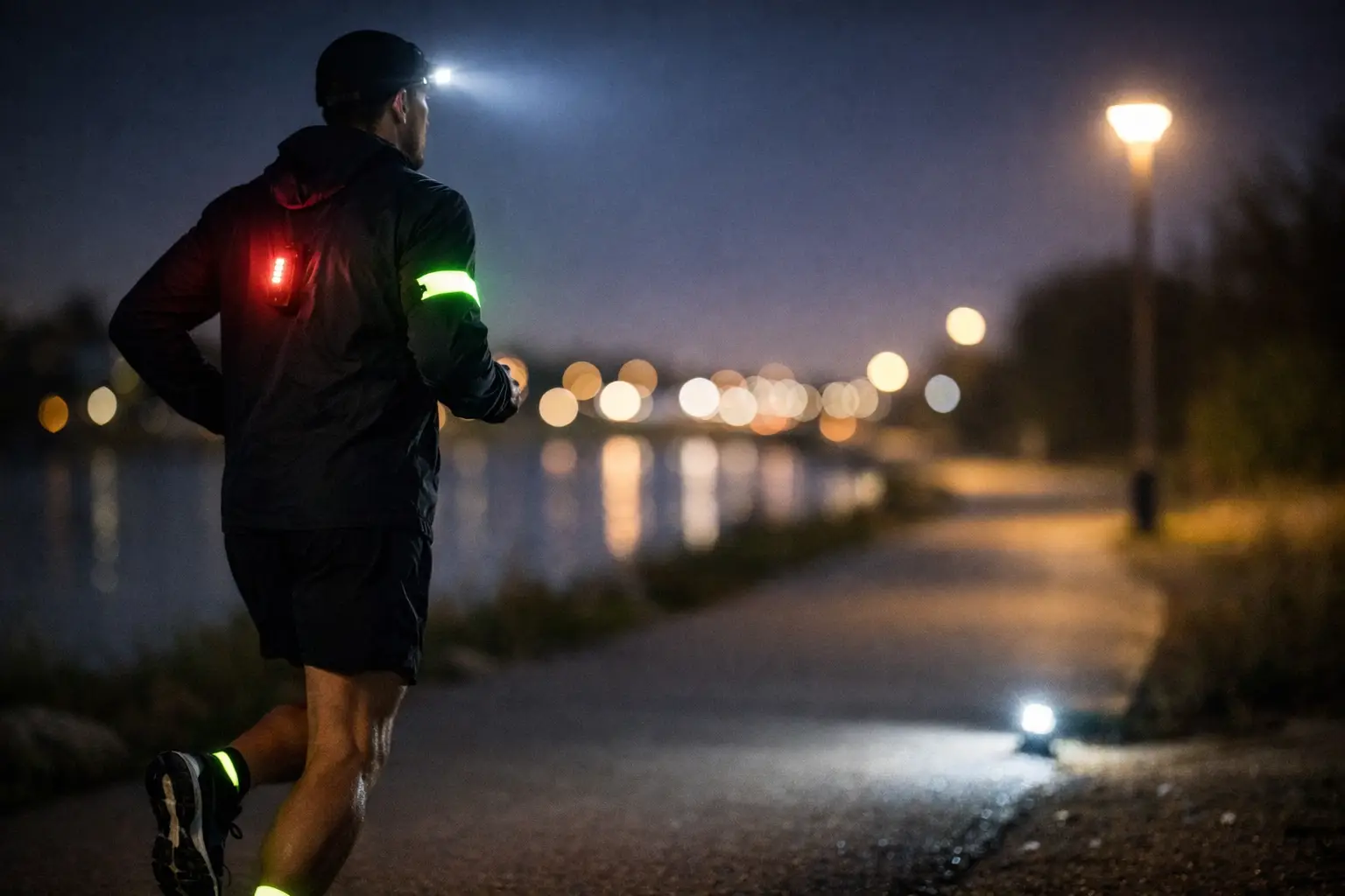Night Running Visibility Routine Example